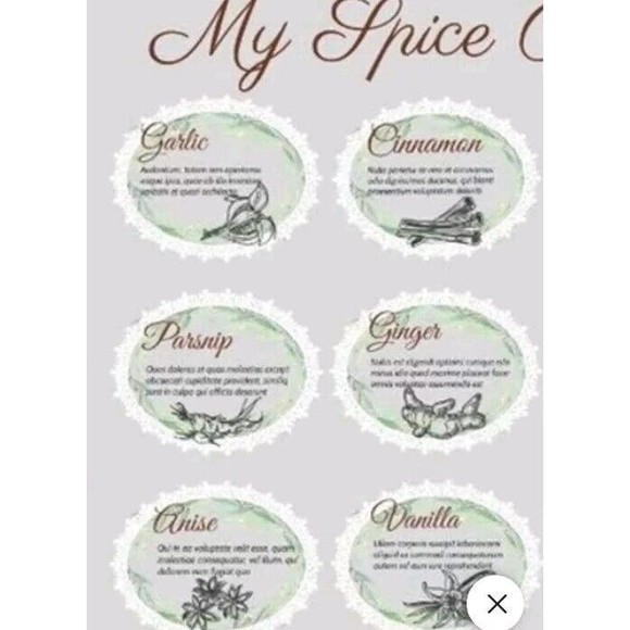 Hokus Pokus Furniture Transfer "My Kitchen Rules" Spice Labels - Picture 9 of 13